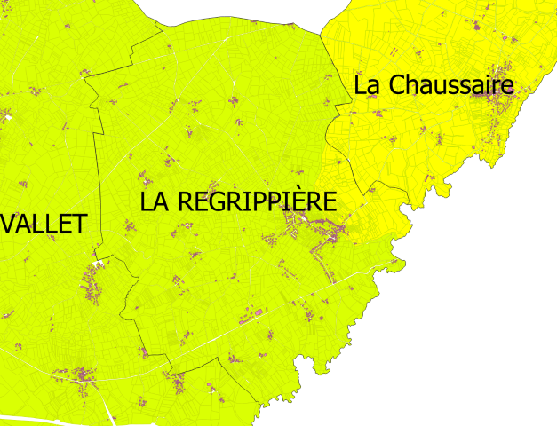 La Regrippière, démembrement de Vallet (44) et de La Chaussaire (49)